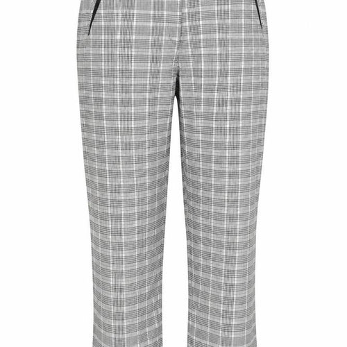 Topshop Womens Grey Plaid Cotton Trousers  Size 8 L20 in Regular