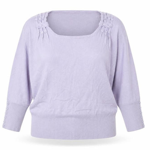 Preworn Womens Purple Scoop Neck  Viscose Pullover Jumper Size 14