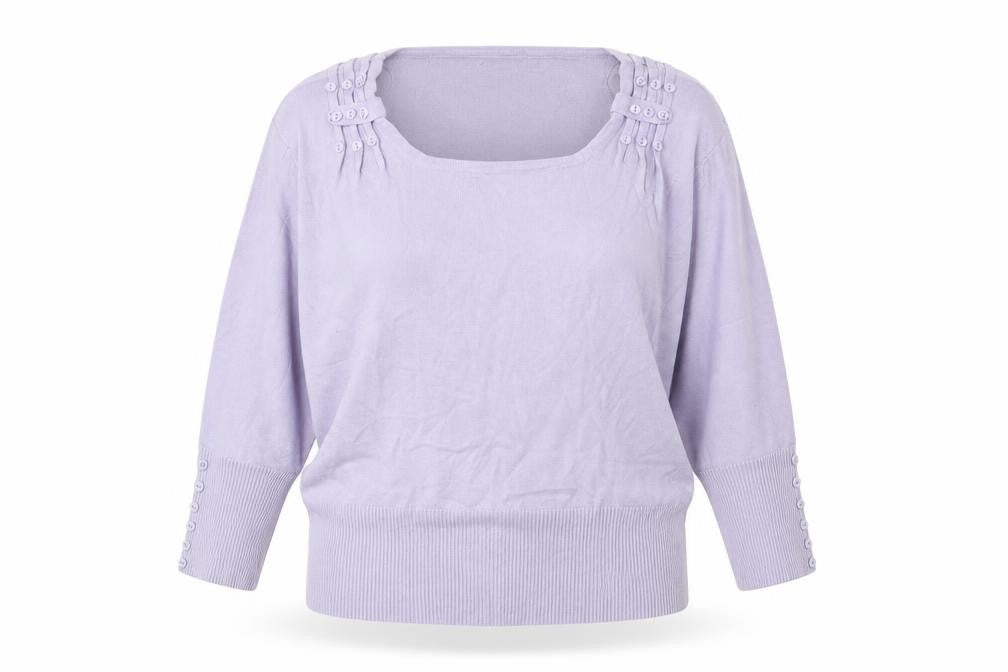 Preworn Womens Purple Scoop Neck  Viscose Pullover Jumper Size 14