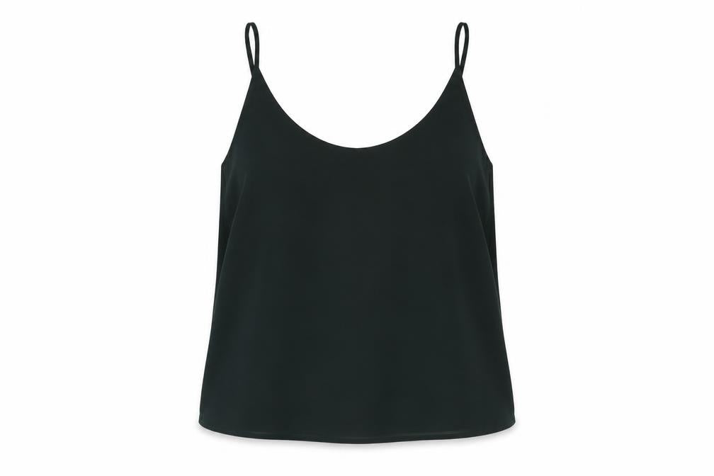 New Look Womens Green  Polyester Camisole T-Shirt Size 14 Round Neck