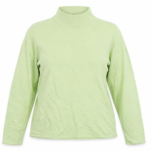 Bonmarché Womens Green High Neck  Acrylic Pullover Jumper Size M