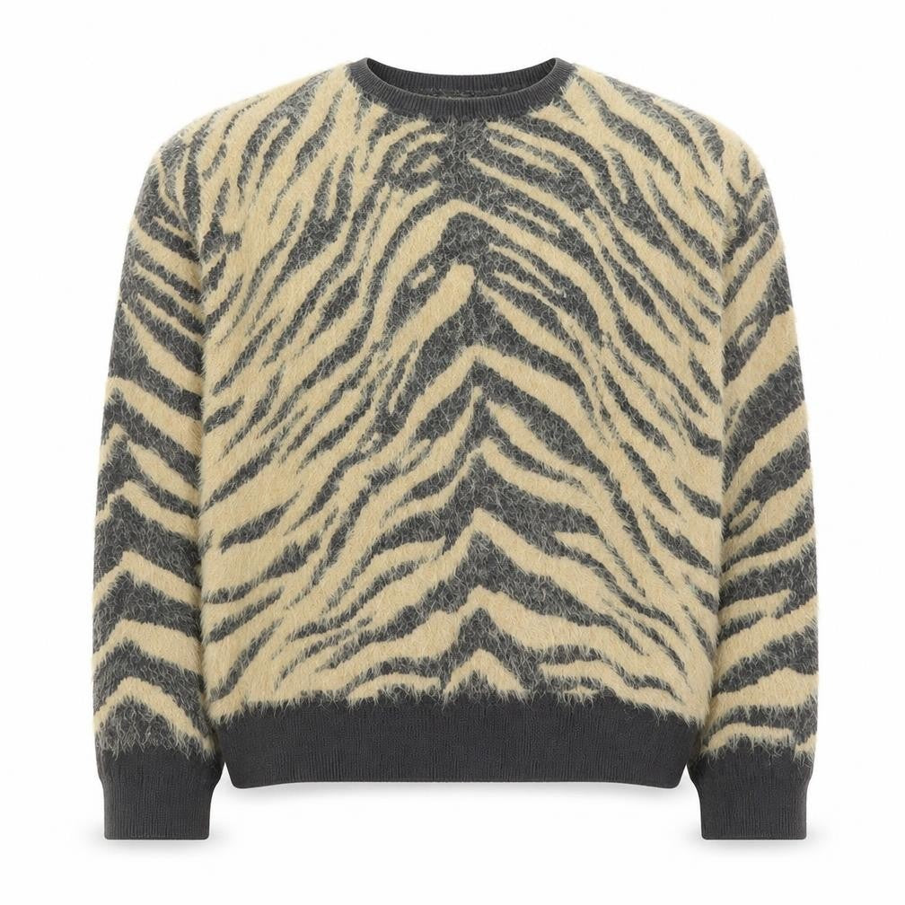NEXT Girls Beige Round Neck Animal Print Nylon Pullover Jumper Size 8 Years  Pullover