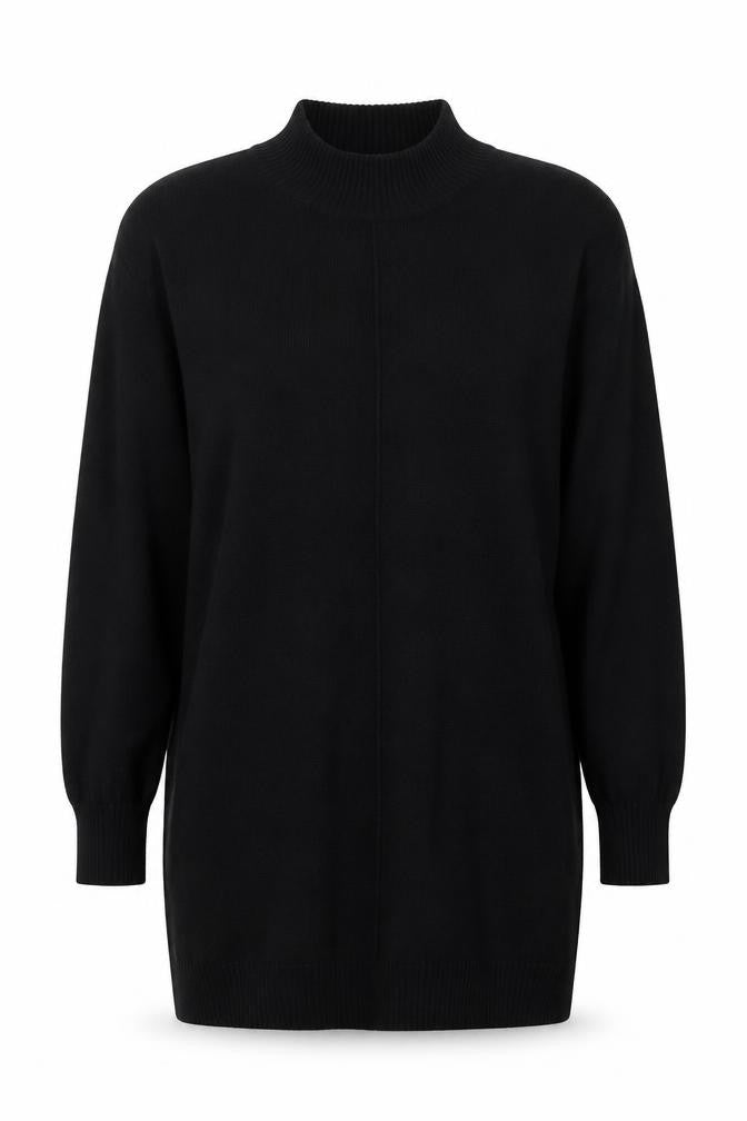 Front view of Next women’s black high neck acrylic jumper, size S