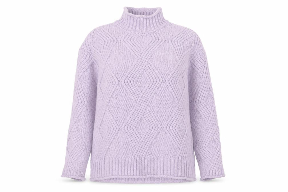 Marks and Spencer Womens Purple Round Neck  Acrylic Pullover Jumper Size XS