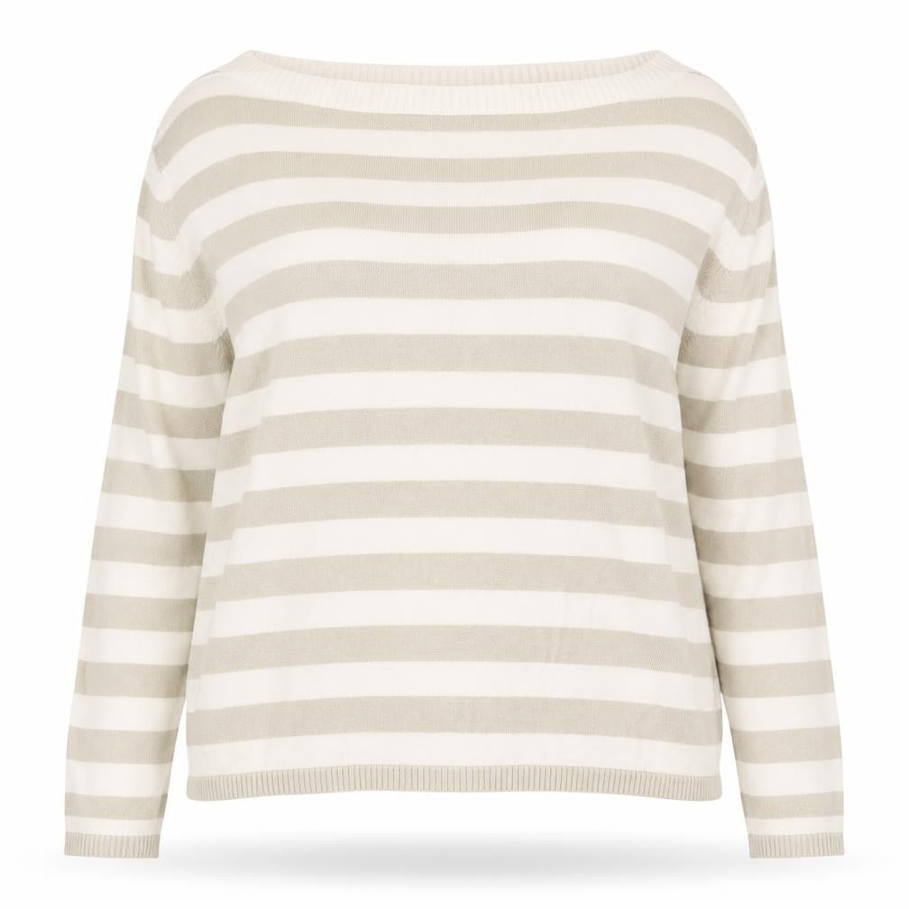 Marks and Spencer Womens Multicoloured Round Neck Striped Viscose Pullover Jumper Size 18