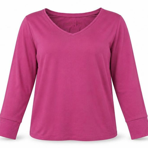Carole Hochman Womens Purple Round Neck  Polyester Pullover Jumper Size M