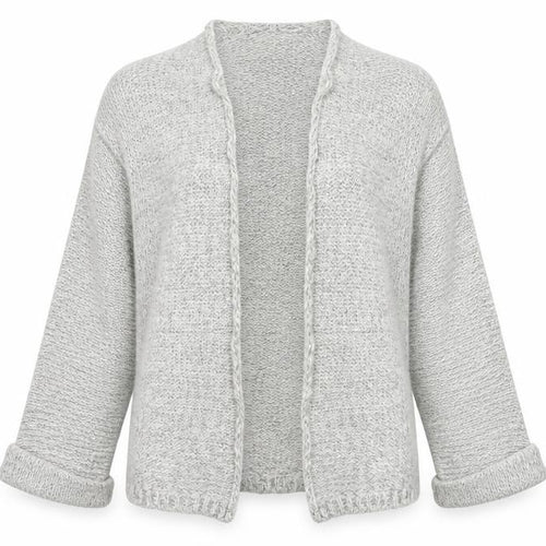 New Look Womens Grey Round Neck  Acrylic Cardigan Jumper Size M