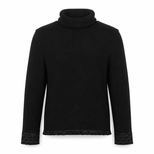 Adams Girls Black Roll Neck  Cotton Pullover Jumper Size 10 Years  Pullover