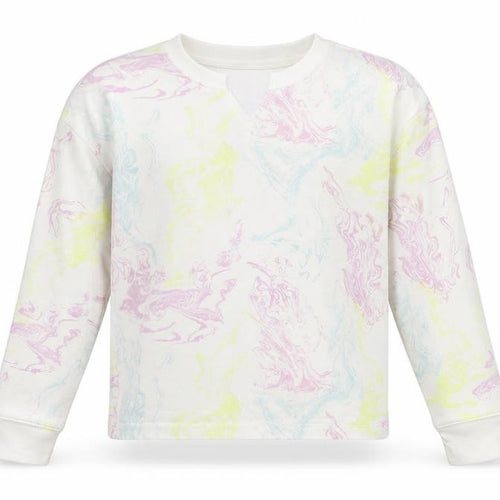 Gap Girls White Geometric Cotton Pullover Sweatshirt Size 10-11 Years  Pullover