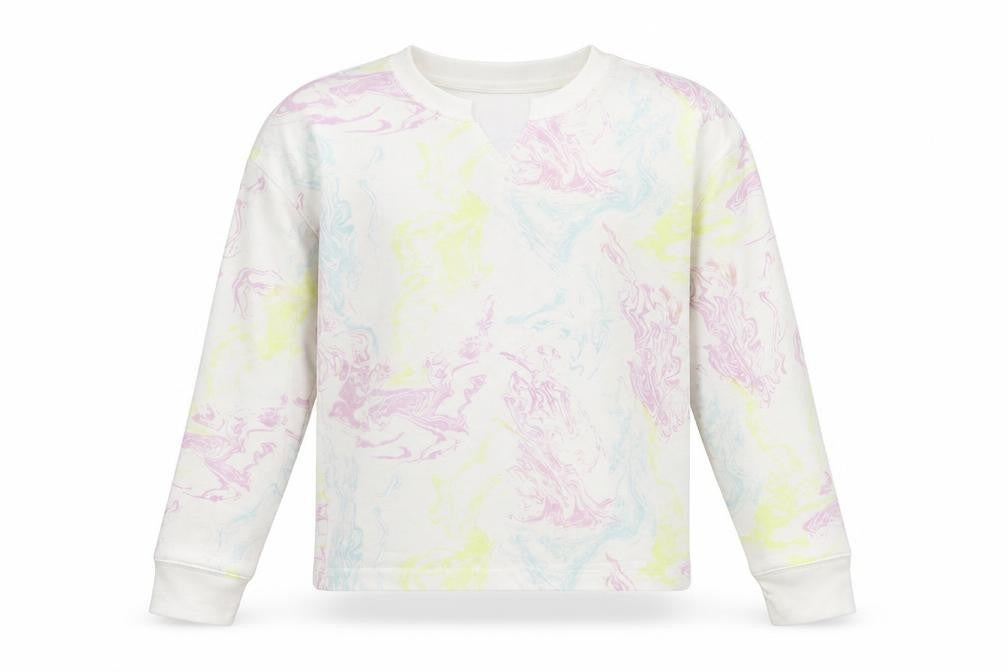 Gap Girls White Geometric Cotton Pullover Sweatshirt Size 10-11 Years  Pullover