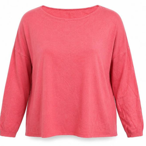 Emella Womens Pink Scoop Neck  Viscose Pullover Jumper Size XL