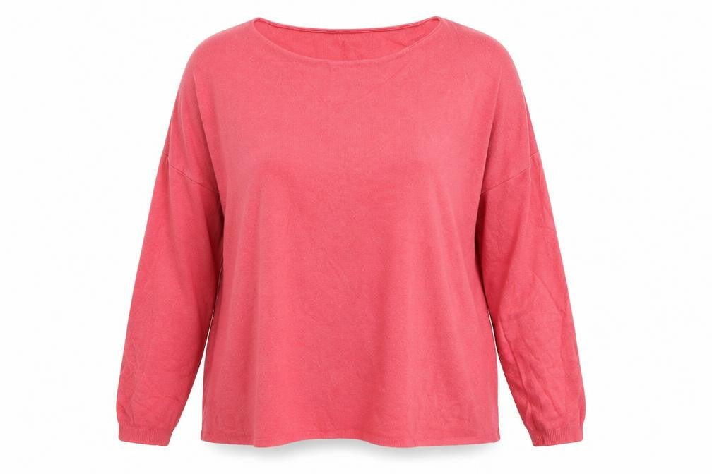 Emella Womens Pink Scoop Neck  Viscose Pullover Jumper Size XL