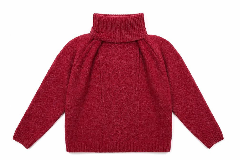 Bon Marche Womens Pink High Neck  Acrylic Pullover Jumper Size L