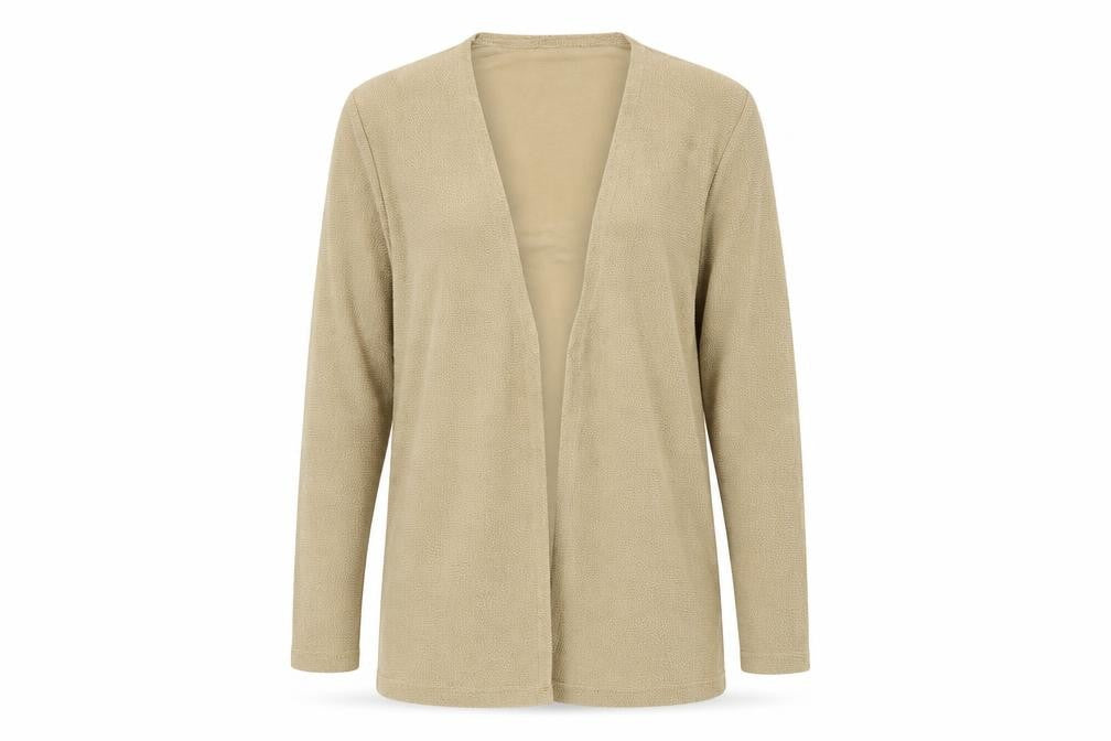 Bonmarché Womens Beige V-Neck  Nylon Cardigan Jumper Size S