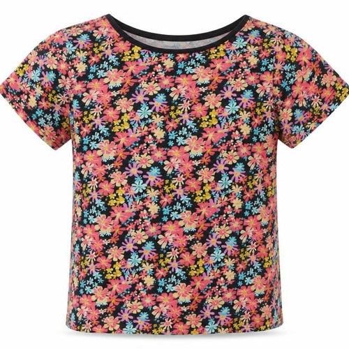 Preworn Girls Multicoloured Floral Cotton Basic Casual Size 8 Years Round Neck