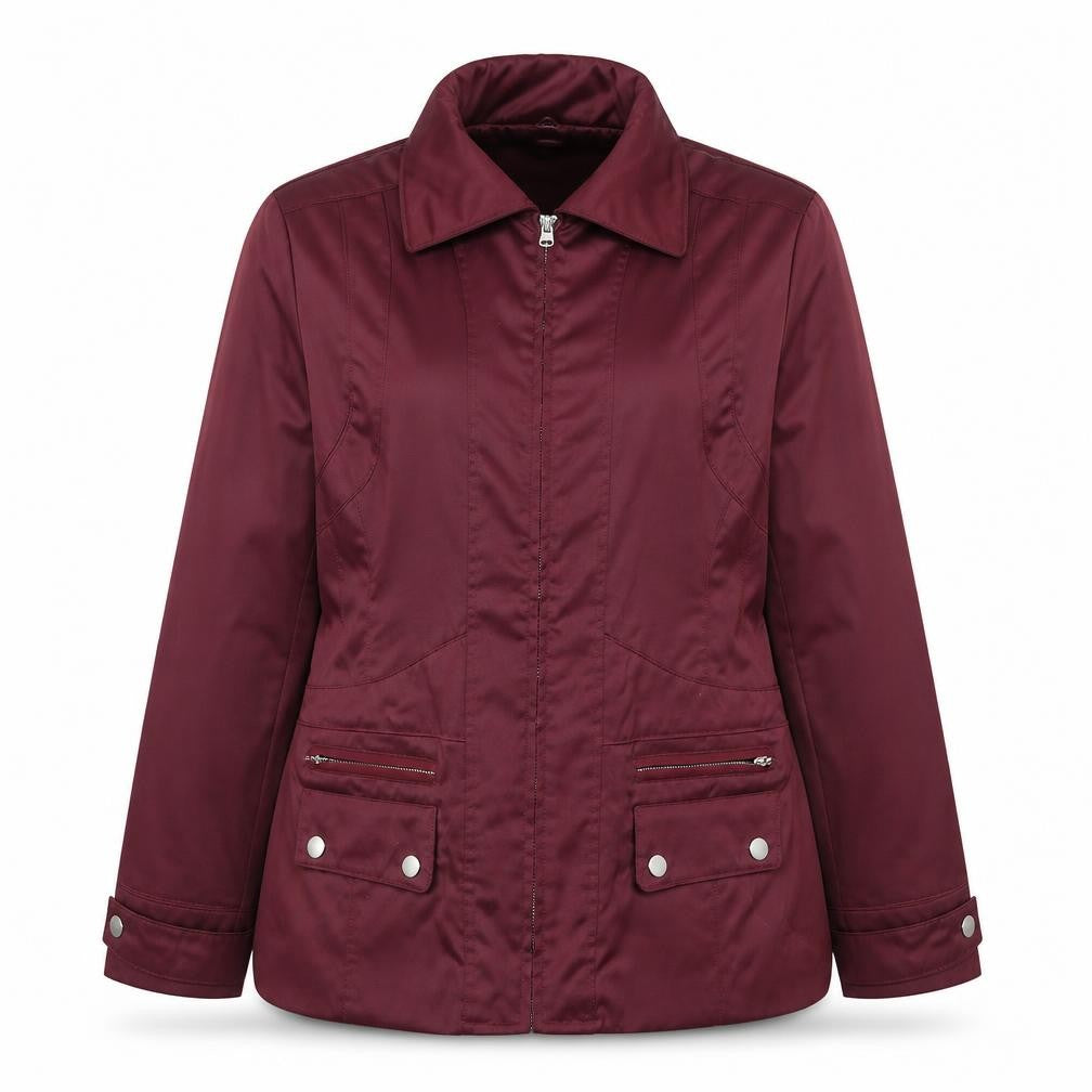 Front view of Roman women’s red jacket coatigan, size M