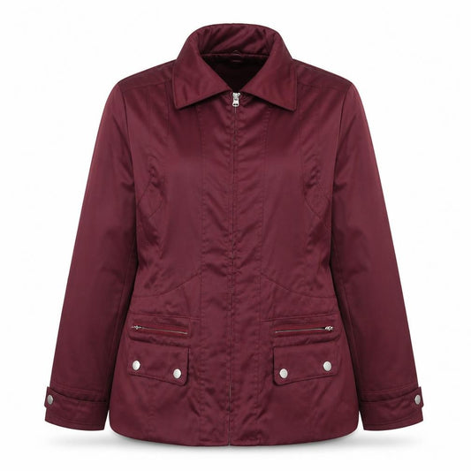 Front view of Roman women’s red jacket coatigan, size M