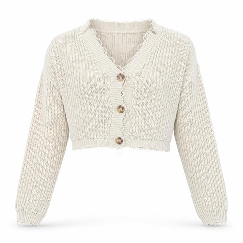 Missguided Womens Beige  Acrylic Cardigan Sweatshirt Size 6