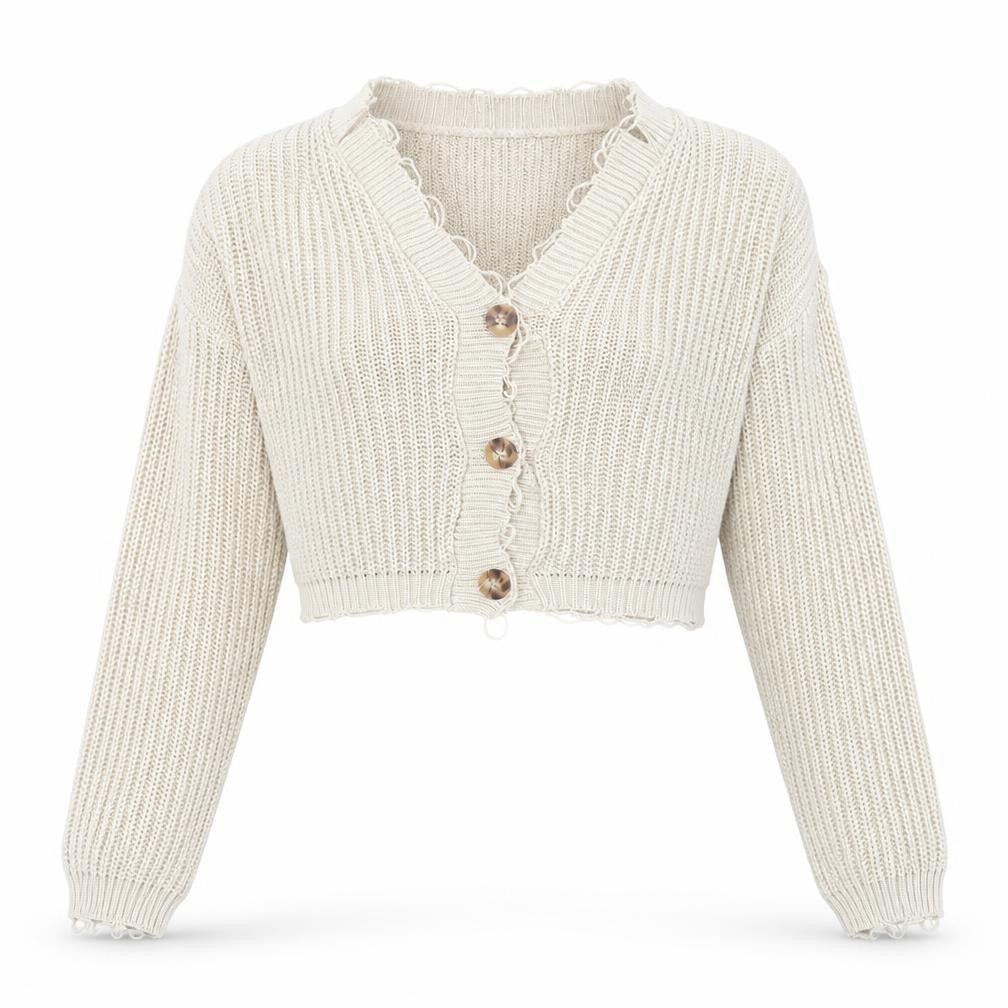 Missguided Womens Beige  Acrylic Cardigan Sweatshirt Size 6
