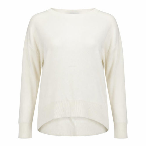 Primark Womens White Crew Neck  Acrylic Pullover Jumper Size 8   - 6-8 Oversized