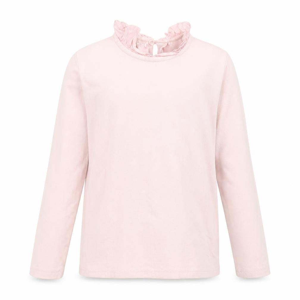 Front view of Next girls’ pink cotton basic casual, size 5-6, years collared button