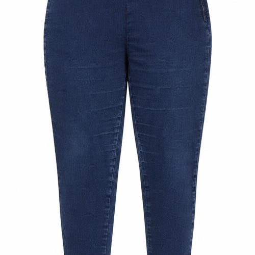 Saviour Womens Blue  Cotton Skinny Jeans Size 14 L24 in Regular Zip