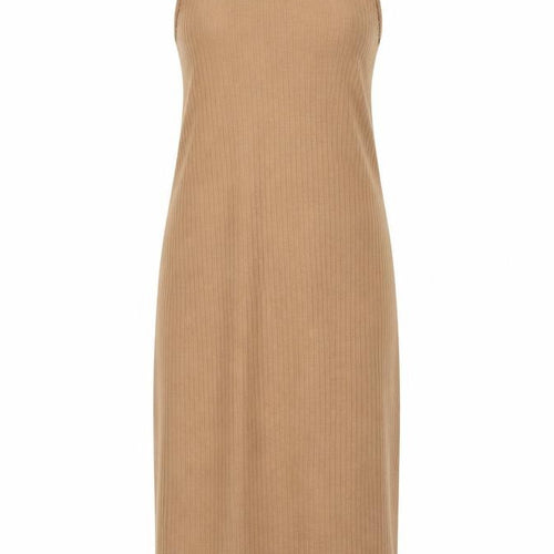 New Look Womens Brown  Polyester Tank Dress  Size 10  Round Neck Pullover
