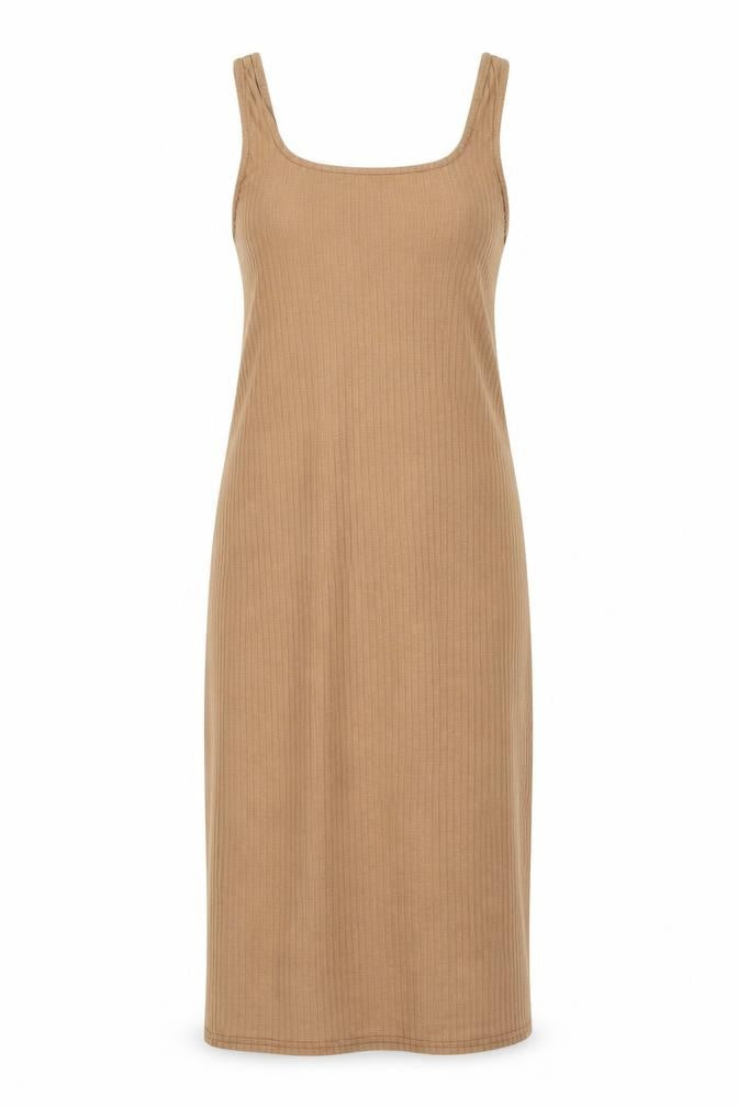 New Look Womens Brown  Polyester Tank Dress  Size 10  Round Neck Pullover