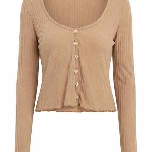 New Look Womens Brown Scoop Neck  Polyester Cardigan Jumper Size 10