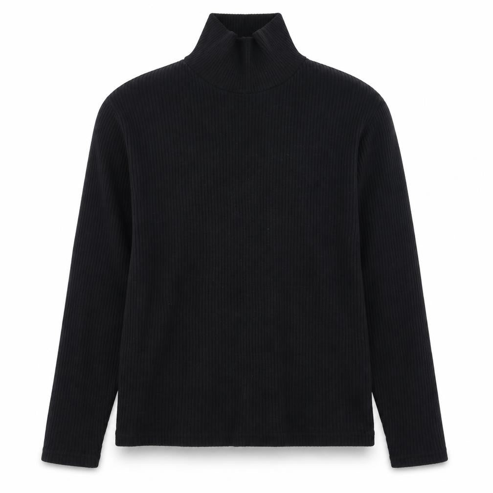 Front view of Avenue women’s black polyester pullover sweatshirt, size UK 16, pullover