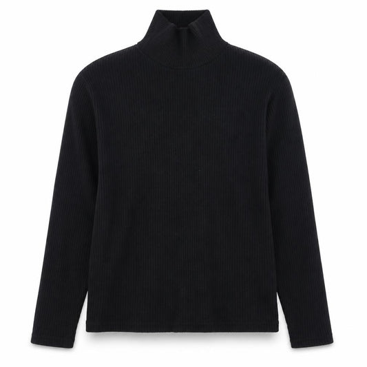 Front view of Avenue women’s black polyester pullover sweatshirt, size UK 16, pullover