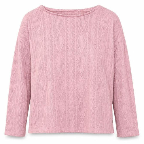 Bonmarché Womens Pink Round Neck  Polyester Pullover Jumper Size 10