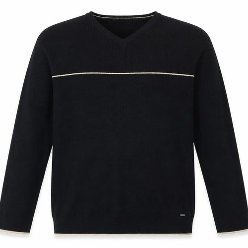 Fashion Union Mens Blue V-Neck  Polyester Pullover Jumper Size L