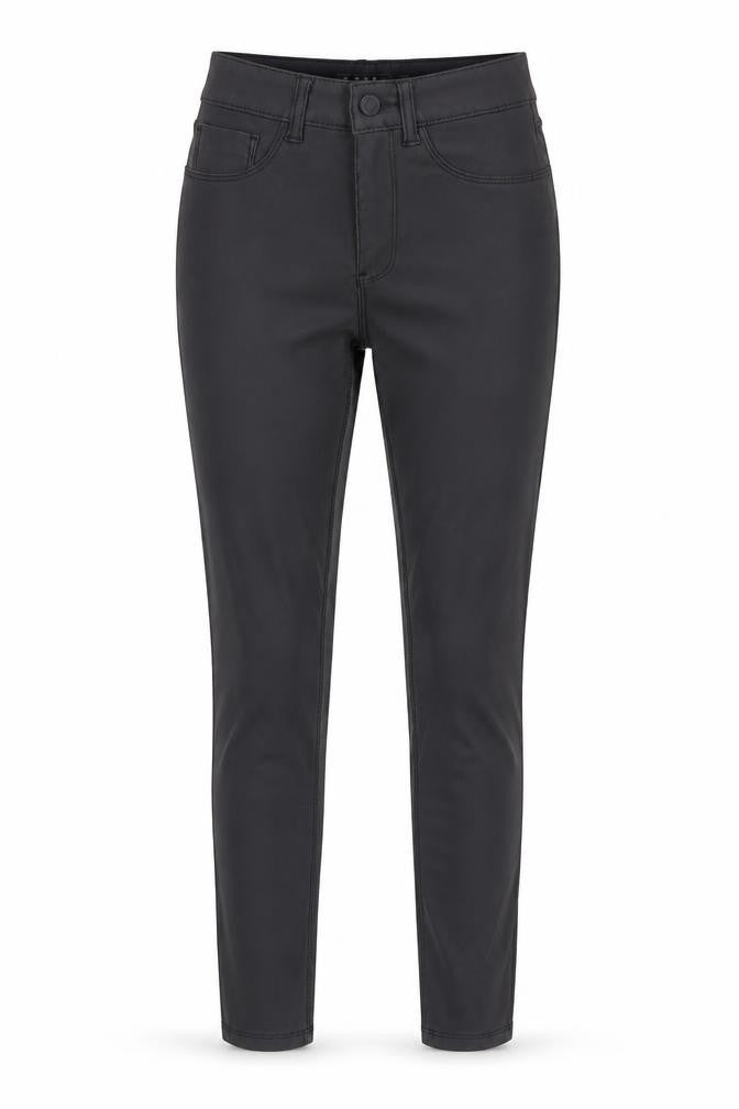 Denim Co. Womens Black  Polyester Jegging Trousers Size 8 L30 in Regular Button - Coated
