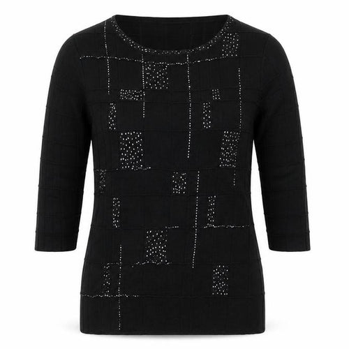 Marks and Spencer Womens Black Boat Neck  Viscose Pullover Jumper Size 14