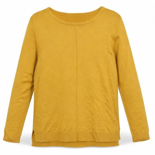 F&F  Womens Yellow Round Neck  Acrylic Pullover Jumper Size 12