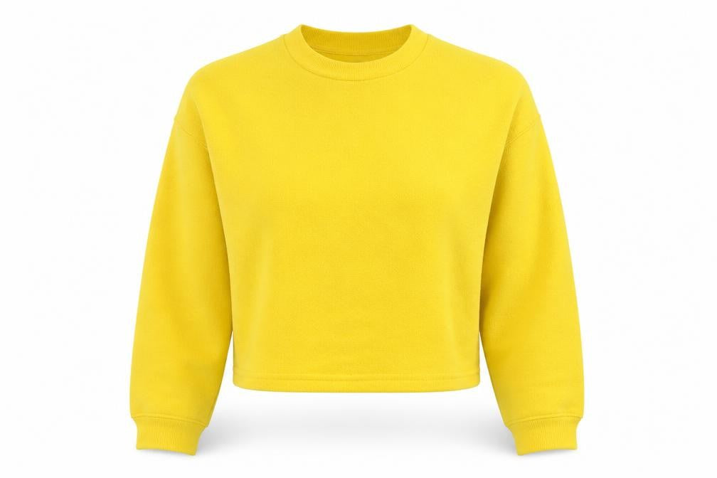 Divided Womens Yellow Round Neck  Polyester Pullover Jumper Size XS