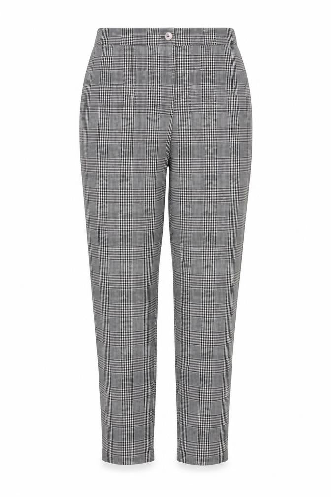 Boohoo Womens Multicoloured Plaid Polyester Trousers  Size 12 L30 in Regular Zip