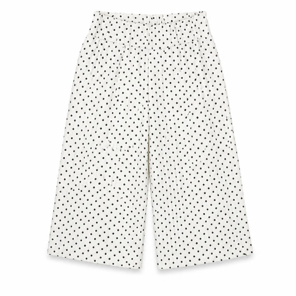 Jeff & Co Girls White Polka Dot Polyester Jogger Trousers Size 2-3 Years  Regular