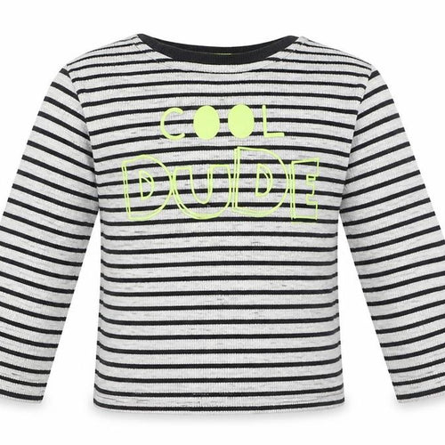 F&F Boys Multicoloured Striped Cotton Basic T-Shirt Size 2-3 Years Round Neck