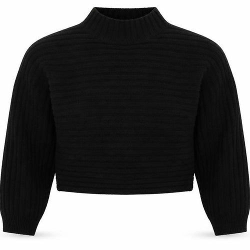 New Look Girls Black Mock Neck  Acrylic Pullover Jumper Size 12-13 Years  Pullover