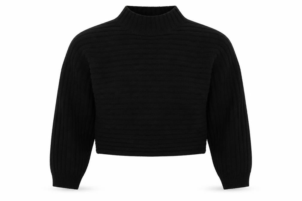 New Look Girls Black Mock Neck  Acrylic Pullover Jumper Size 12-13 Years  Pullover
