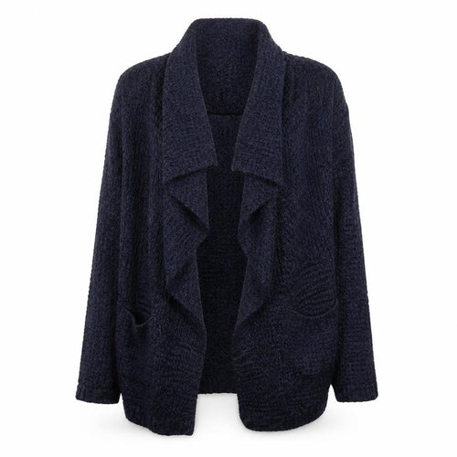 Together Womens Blue V-Neck  Acrylic Cardigan Jumper Size 14