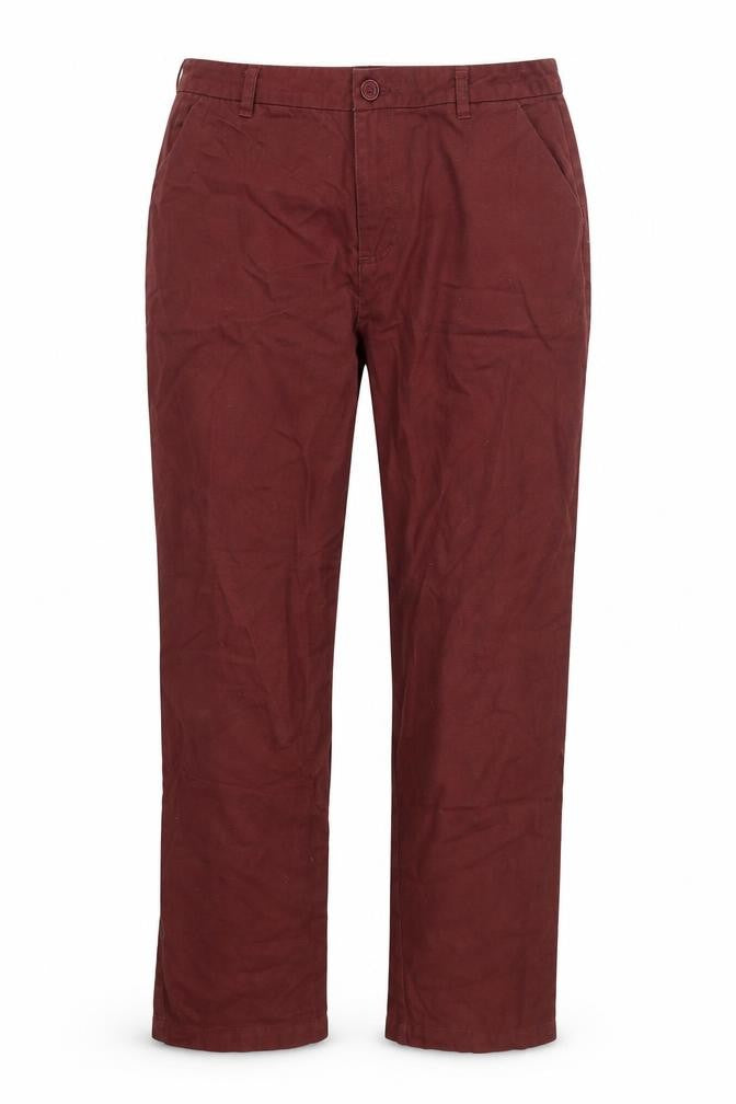 ASOS Womens Red  Cotton Trousers  Size 10 L27 in Regular Button