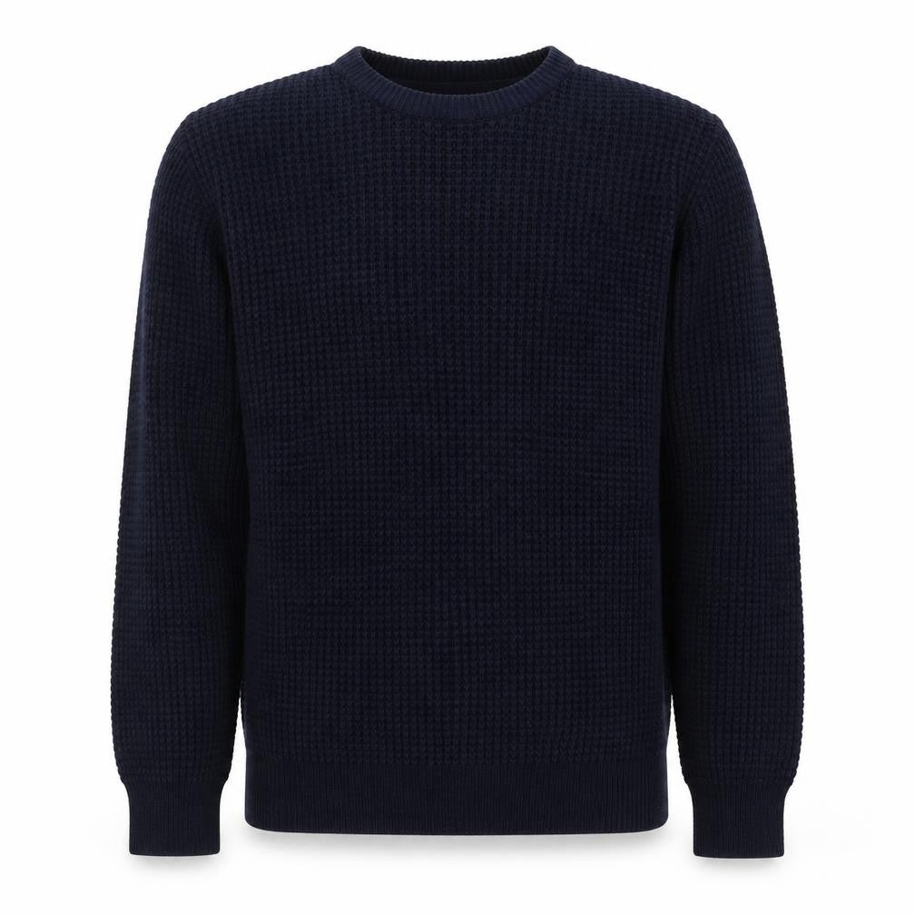 Brave Soul Mens Blue Round Neck  Acrylic Pullover Jumper Size M
