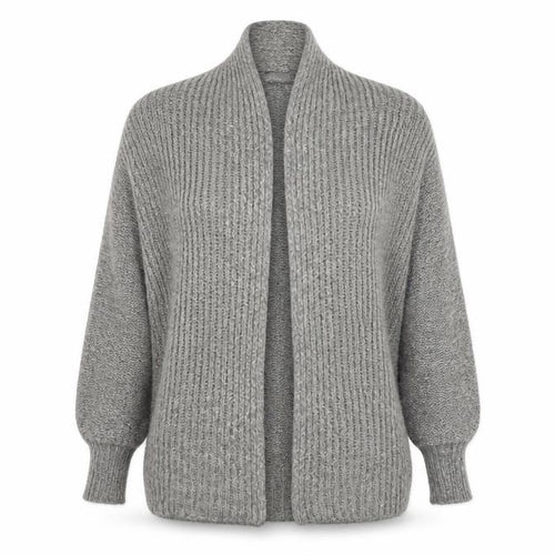 South Womens Grey V-Neck  Acrylic Cardigan Jumper Size 18