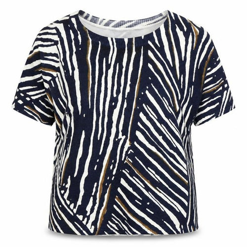 Marks and Spencer Womens Blue Round Neck Animal Print Acrylic Pullover Jumper Size 14