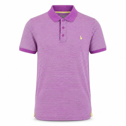Jack Wills Mens Purple Striped Cotton  Polo Size XS Collared Pullover