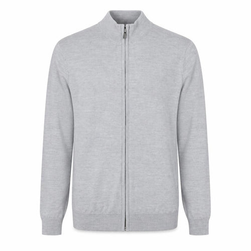 The Savile Row Mens Grey  Wool Full Zip Sweatshirt Size S