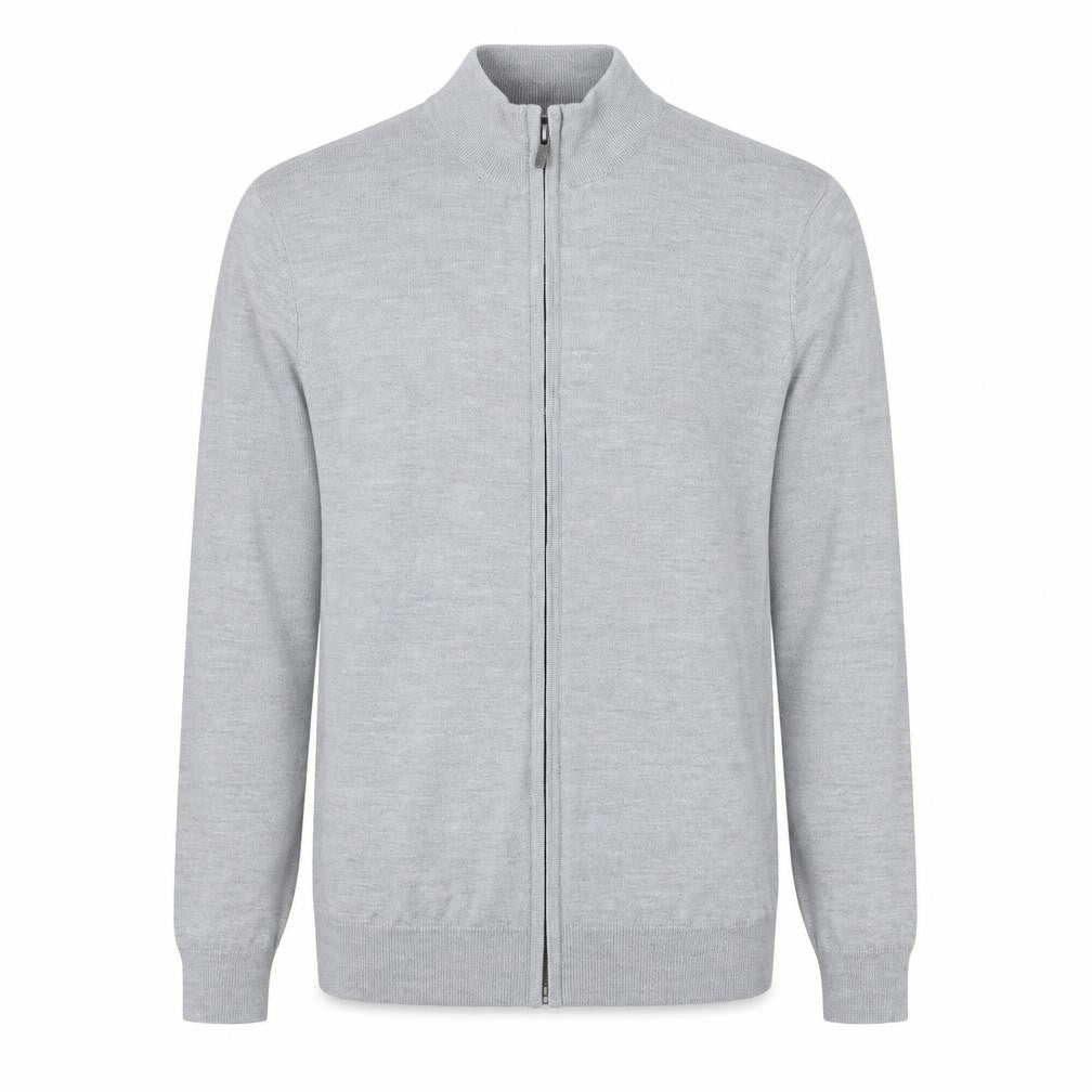 The Savile Row Mens Grey  Wool Full Zip Sweatshirt Size S